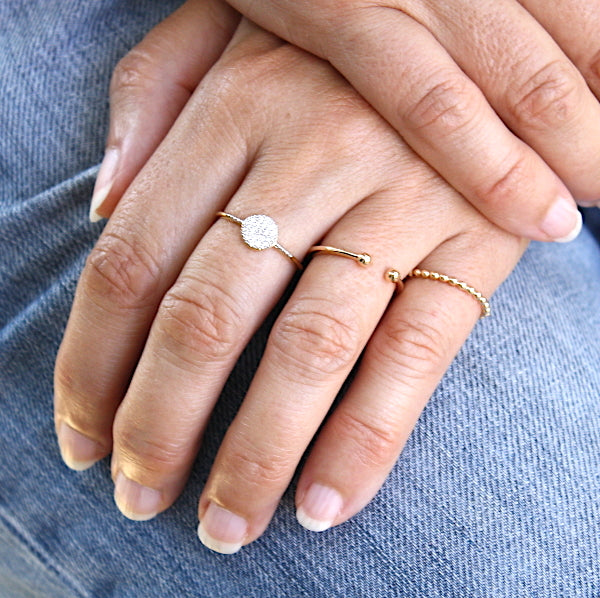 Bague avec online pastille